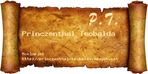 Princzenthal Teobalda névjegykártya